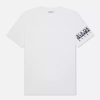 Футболка мужская Napapijri SADAS SS BRIGHTWHITE 002, размер 46-48 (NA4FRH002)