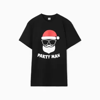 Футболка мужская НГ "PARTY MAN", цвет чёрный, размер 48