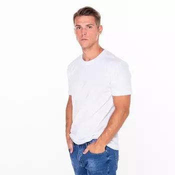 Футболка мужская однотонная, цвет белый, размер 54