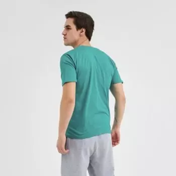 Футболка мужская однотонная, цвет морск.волна, размер 48