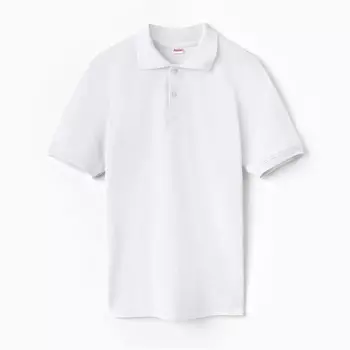 Футболка мужская поло, цвет белый, размер 50