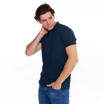 Футболка мужская поло, цвет зеленый, размер 48 (L)