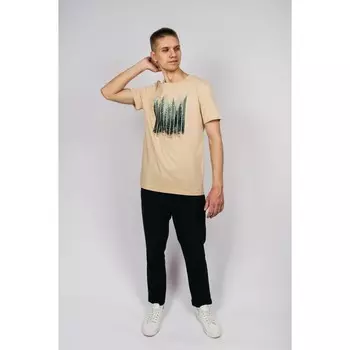 Футболка мужская, размер 48, цвет песочный