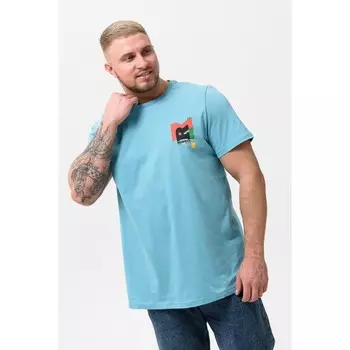 Футболка мужская, размер 50, цвет бирюзовый