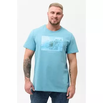 Футболка мужская, размер 50, цвет бирюзовый