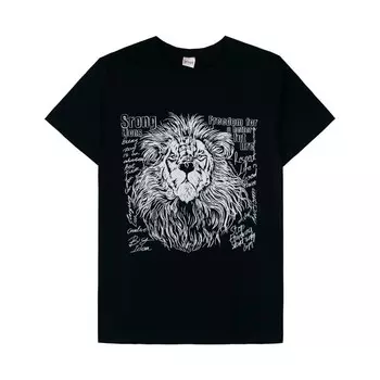 Футболка мужская, размер 50, цвет чёрный