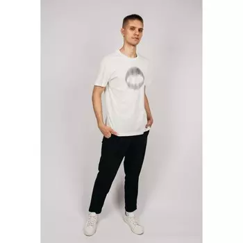 Футболка мужская, размер 50, цвет молочный