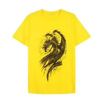 Футболка мужская, размер 50, цвет жёлтый