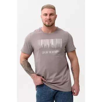 Футболка мужская, размер 52, цвет серый