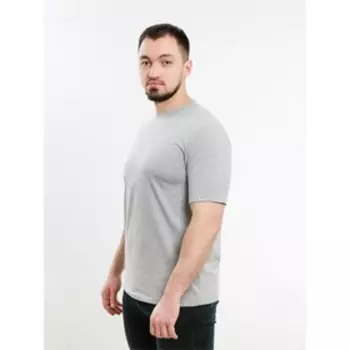 Футболка мужская, размер 52, цвет серый меланж