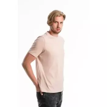 Футболка мужская, размер 54, цвет серебристый пион