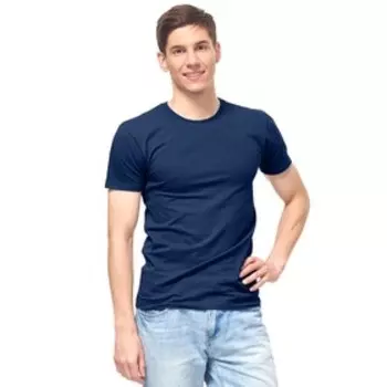 Футболка мужская, размер 54, цвет тёмнно-синий