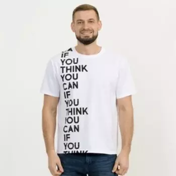 Футболка мужская , размер m, цвет белый