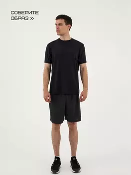 Футболка мужская Resport, размер 46, базовая, со вставками, чёрная