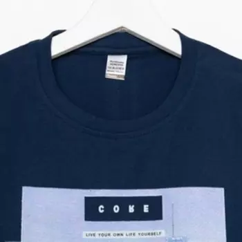 Футболка мужская с принтом 0090, синий, 56