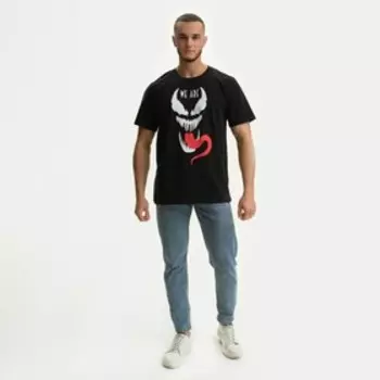 Футболка мужская «Веном», цвет чёрный, размер 48