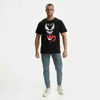 Футболка мужская «Веном», цвет чёрный, размер 52