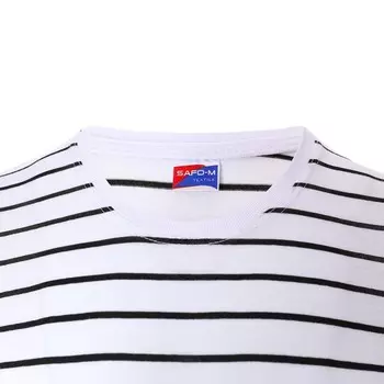 Футболка мужская в полоску, цвет белый, размер 56