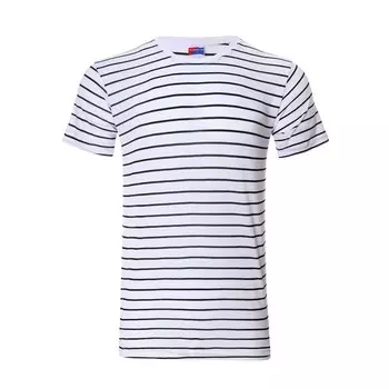 Футболка мужская в полоску, цвет белый, размер 48