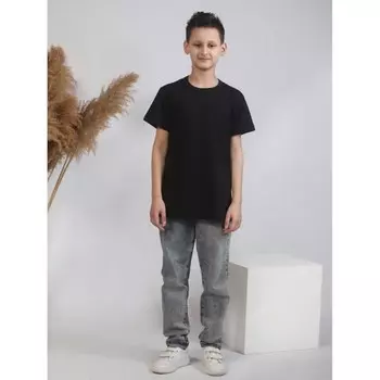 Футболка подростковая, размер 36, цвет чёрный