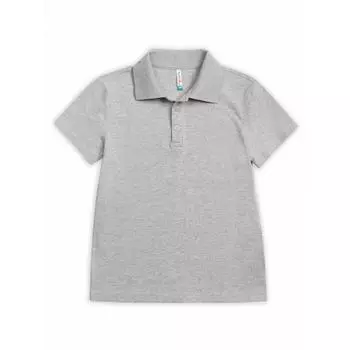 Футболка поло для мальчиков, рост 134 см, цвет серый
