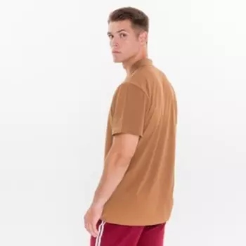 Футболка поло мужская, цвет коричневый, размер 44 (S)