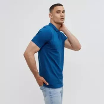 Футболка поло мужская MINAKU REGULAR FIT: синяя, р-р 42