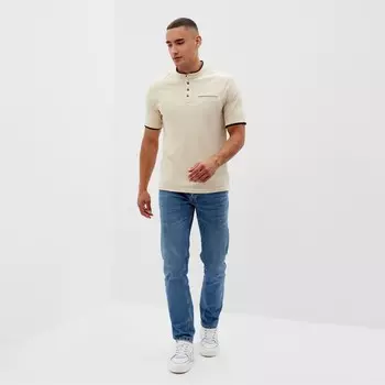 Футболка поло мужская MINAKU REGULAR FIT: бежевая, р-р 50