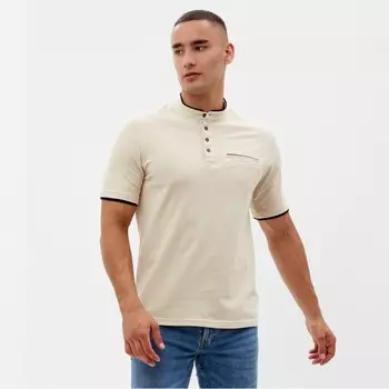 Футболка поло мужская MINAKU REGULAR FIT: бежевая, р-р 46