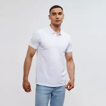 Футболка поло мужская MINAKU REGULAR FIT: белая, р-р 54