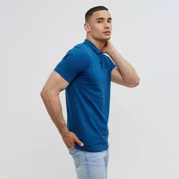 Футболка (поло) мужская MINAKU REGULAR FIT: цвет синий, р-р 54
