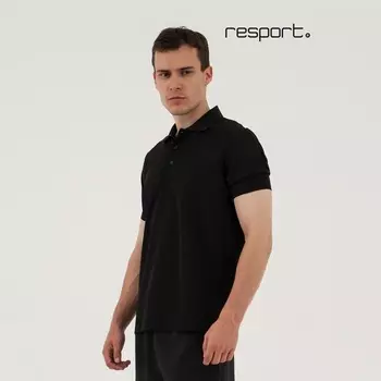 Футболка - поло мужская Resport, р. 50, цвет чёрный, спортивная