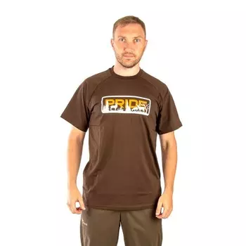 Футболка PRIDE Living Nature, хлопок, темно-коричневый, р-р S