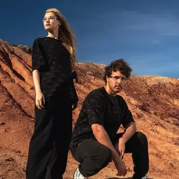 Футболка РОСКОСМОС х ONLYTOP, р. XXL, чёрная