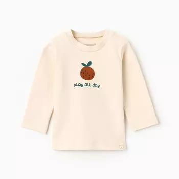 Лонгслив Крошка Я Oranges, рост 74-80 см, молочный
