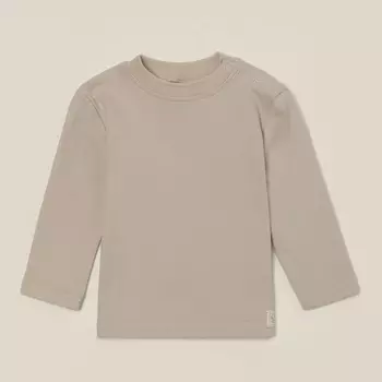 Футболка с длинным рукавом SL HOME, рост 80-86 см, бежевая