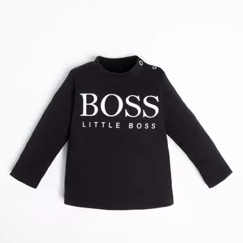 Лонгслив Крошка Я Little Boss, рост 74-80 см, чёрный