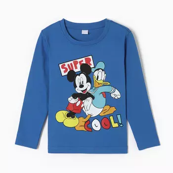 Футболка с длинным рукавом «Микки Маус и друзья», Disney, рост 122-128, синий