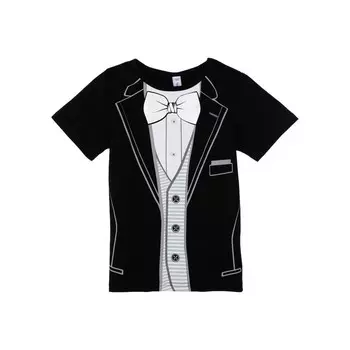 Футболка с имитацией костюма, рост 122 см