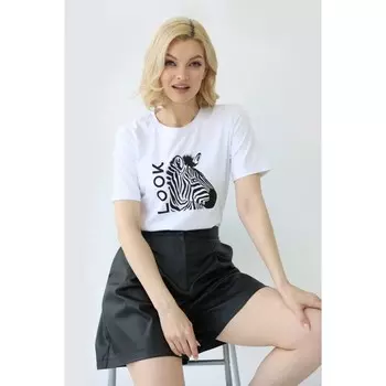 Футболка с принтом, размер 44