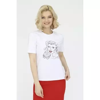 Футболка с принтом, размер 48