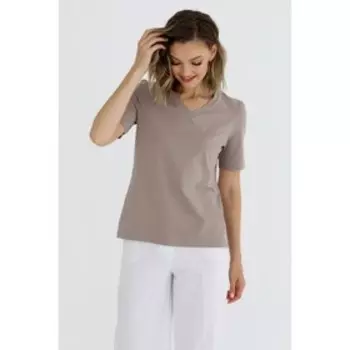 Футболка с V-образным вырезом, размер 46