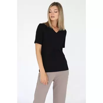 Футболка с V-образным вырезом, размер 46