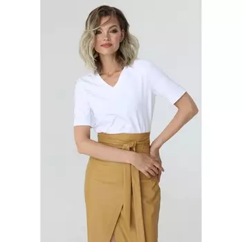 Футболка с V-образным вырезом, размер 50