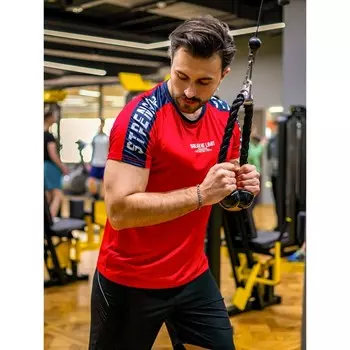 Футболка спортивная мужской Isee, размер 50, цвет красный