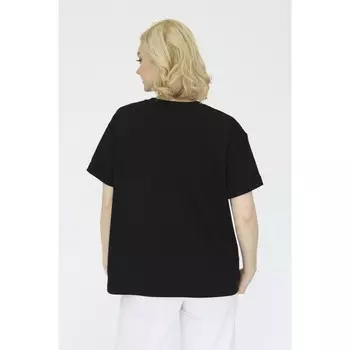 Футболка свободного кроя с вышивкой, размер one size