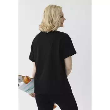 Футболка свободного кроя с вышивкой, размер one size