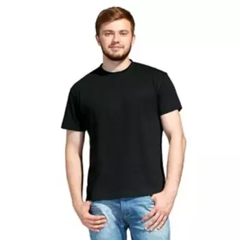 Футболка унисекс, размер 60-62, цвет чёрный