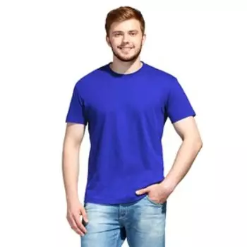 Футболка унисекс, размер 60-62, цвет синий