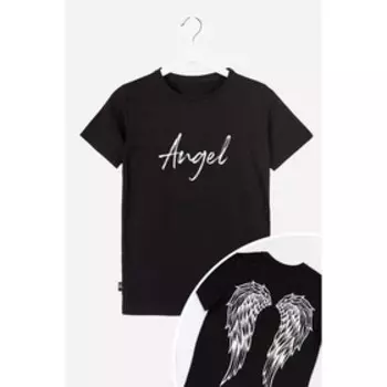 Футболка женская Angel, размер 48, цвет чёрный